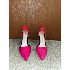 Chinese Laundry Pumps Stiletto Size 7.5 Two Tone Pointy Toes Suede Gorgeous